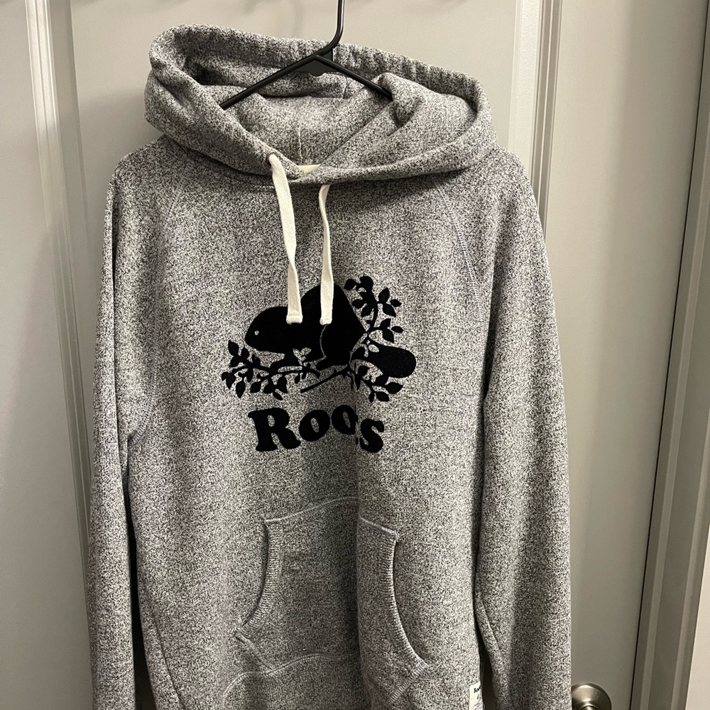 Roots Original Kanga Hoodie size medium heathered grey